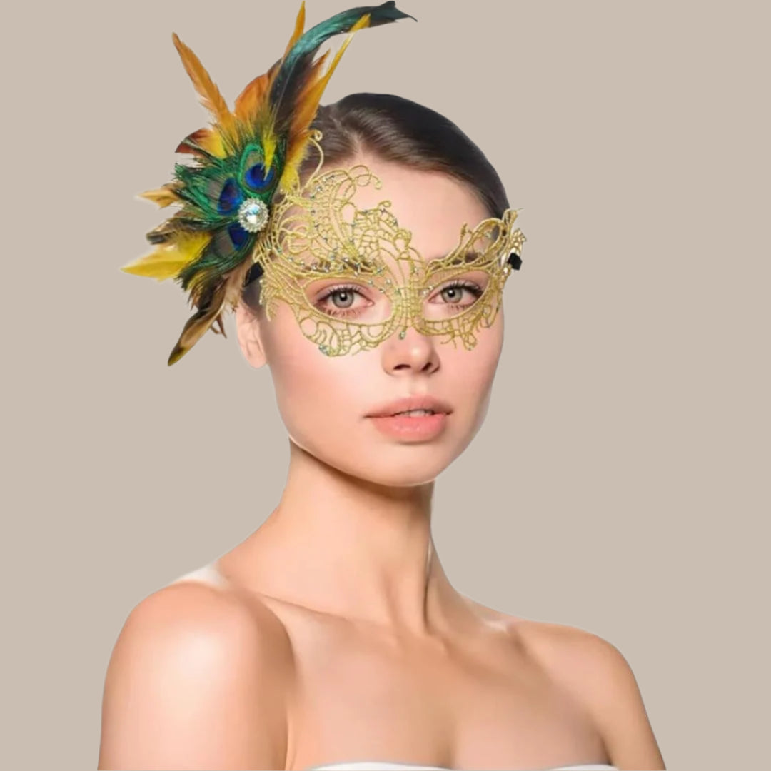 Elegant Sex Mask with Peacock Flair