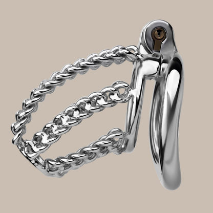 Binding Metal Chastity Cage
