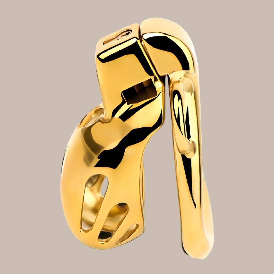 Golden Adjustable Chastity Control
