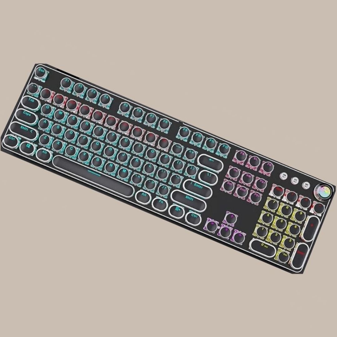 LED Backlit Typewriter Style keyboard