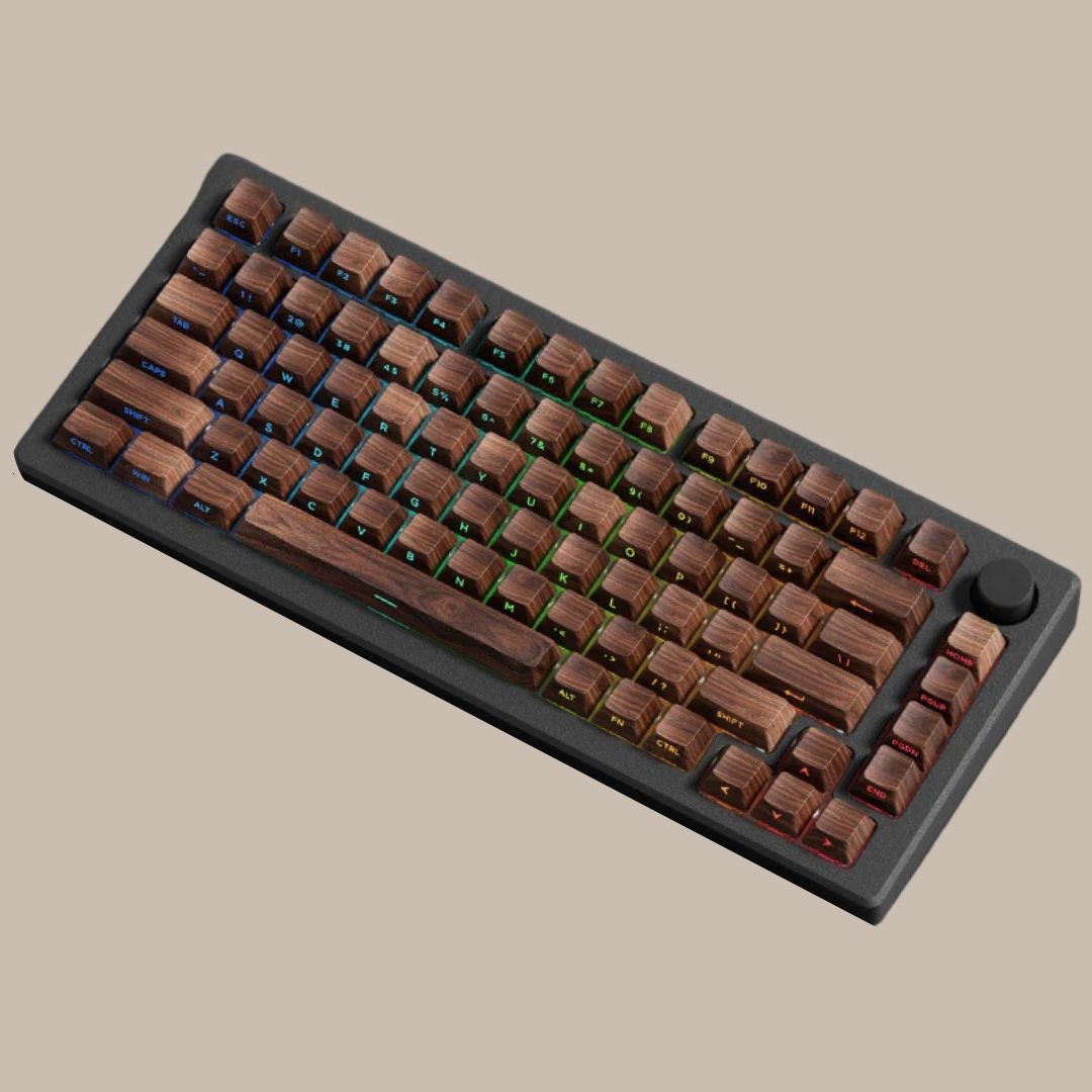 Wooden PBT Keycaps
