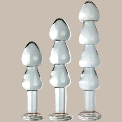 3 Sizes Crystal Glass Plug Set