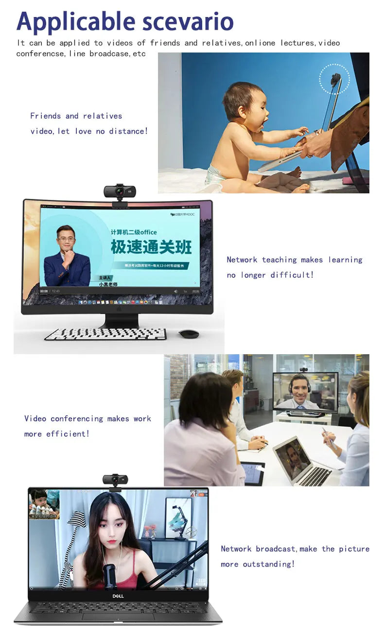 HD Autofocus Webcam With Privacy Cover
