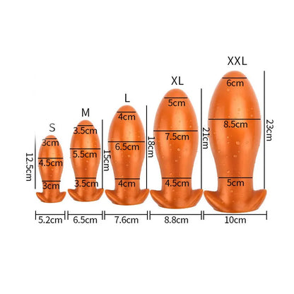 Oversized Luxury Silicone Anal Plug — 5 Sizes Premium