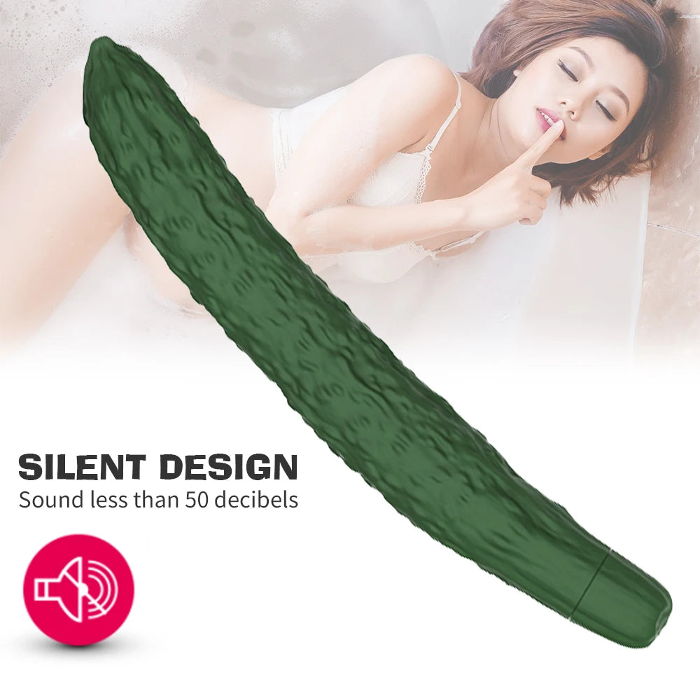 Cucumber Silicone Vibrator — 7 Whisper-Quiet Modes