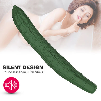 Cucumber Silicone Vibrator — 7 Whisper-Quiet Modes