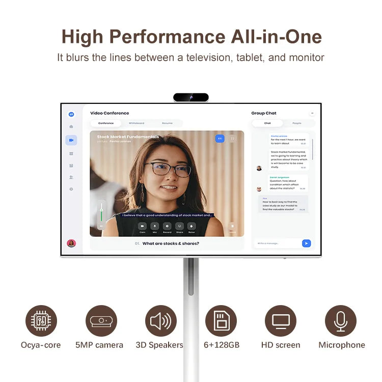 32-Inch Portable Smart Touch Screen TV