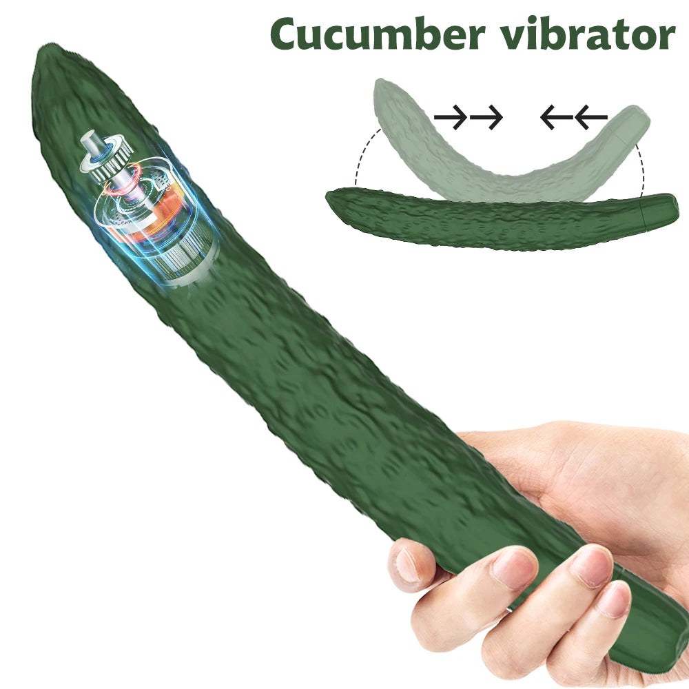 Cucumber Silicone Vibrator — 7 Whisper-Quiet Modes