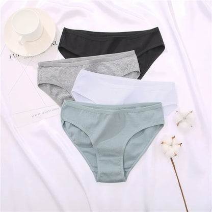 Female Underpants Solid Color Pantys S-XL