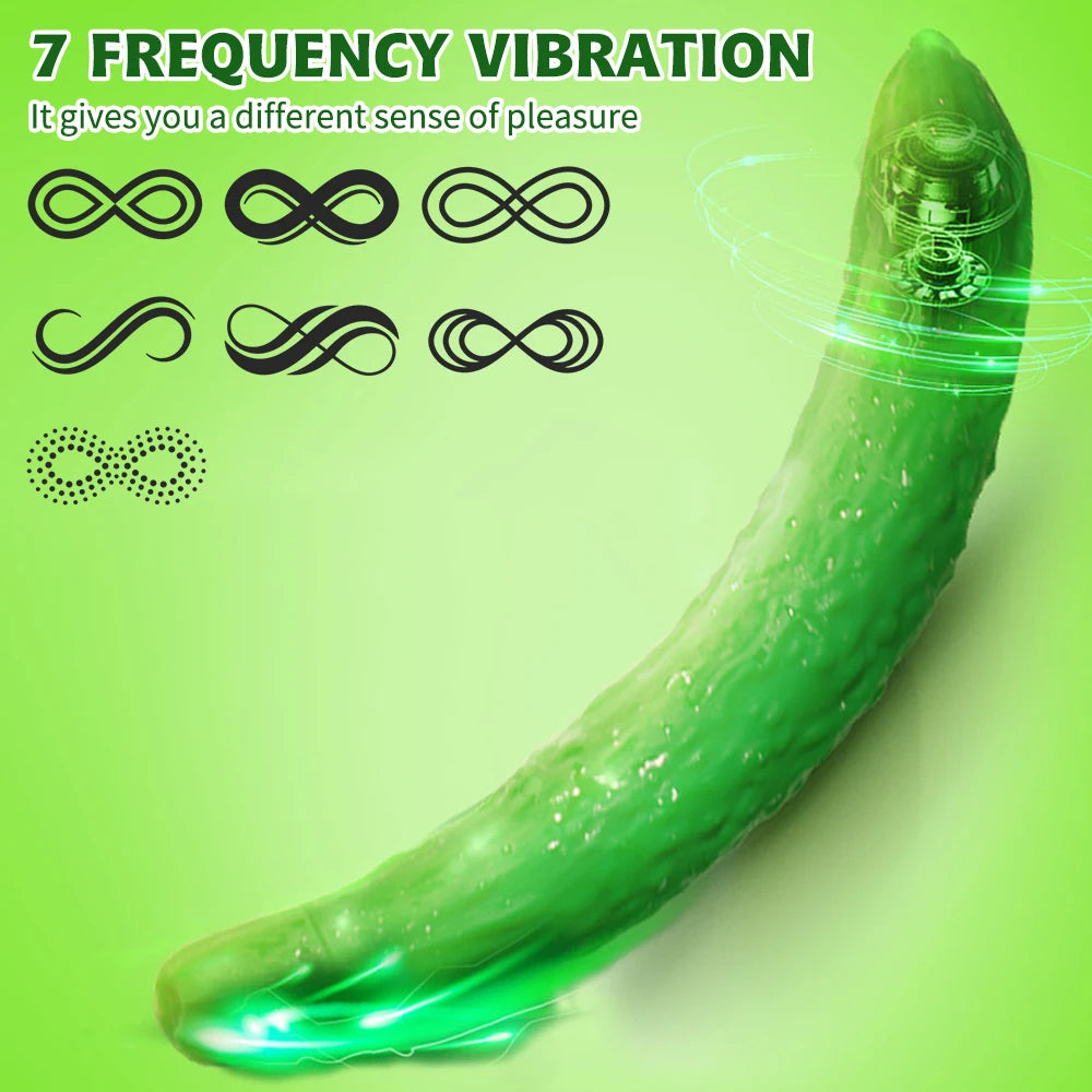 Cucumber Silicone Vibrator — 7 Whisper-Quiet Modes