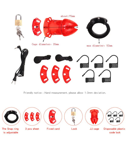 Vibrating Shock Chastity Cage