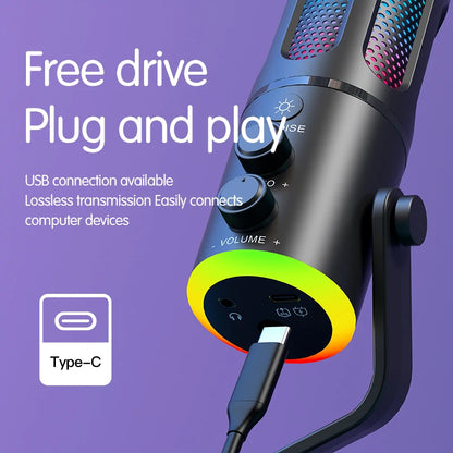 Webcam Streaming LED Mic