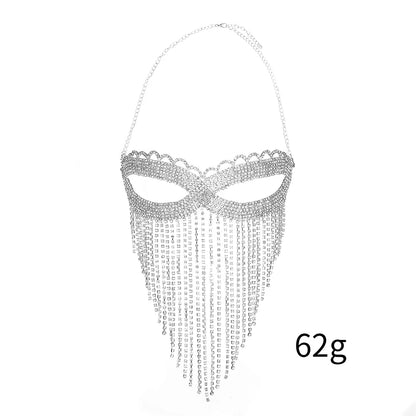 Crystal Tassel Masquerade Headwear Chain