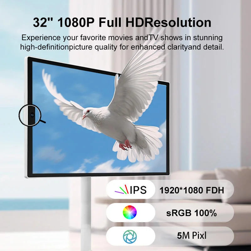 32-Inch Portable Smart Touch Screen TV