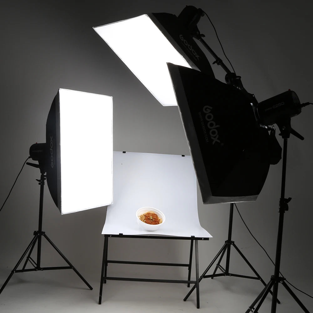 Triple E300 Lights with Softboxes & Stands