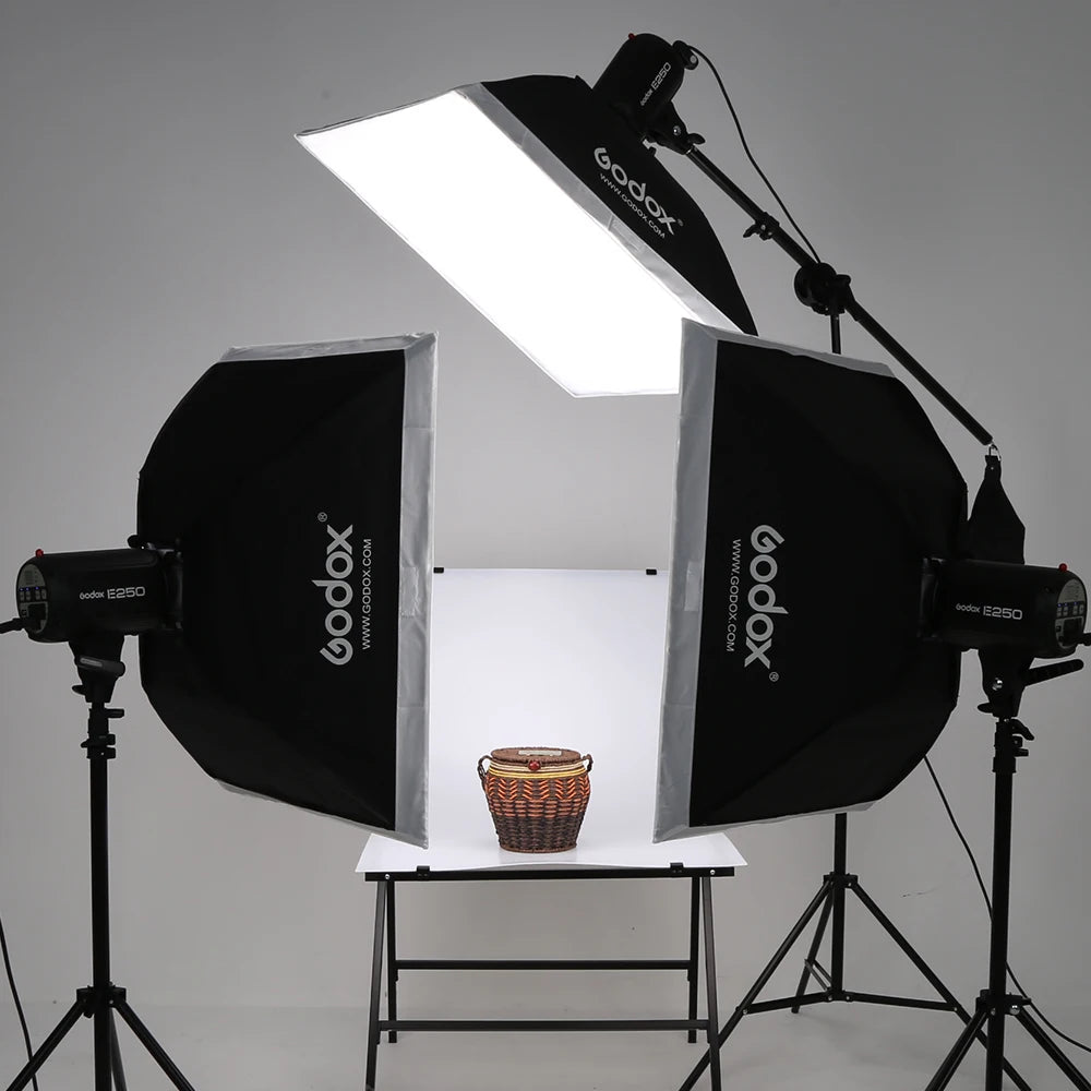 Triple E300 Lights with Softboxes & Stands