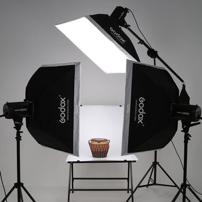 Triple E300 Lights with Softboxes & Stands