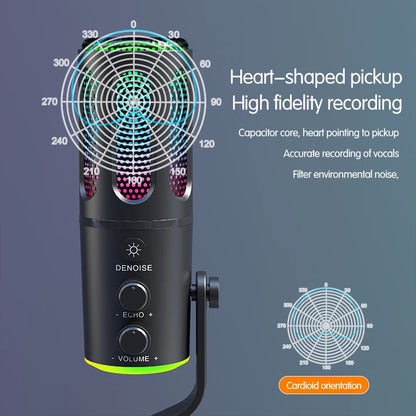 Webcam Streaming LED Mic