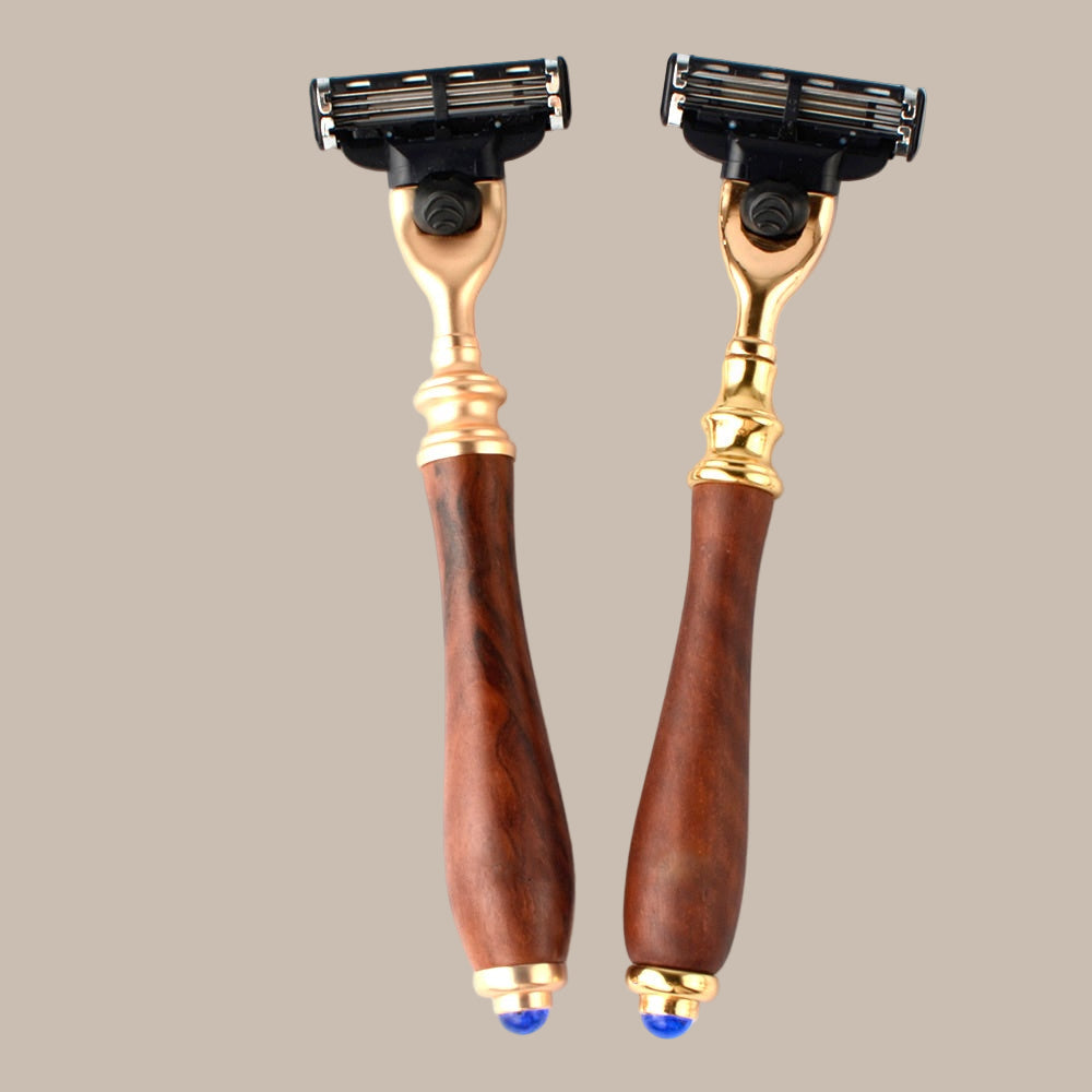 Luxury Gold-Plated Wooden Handle