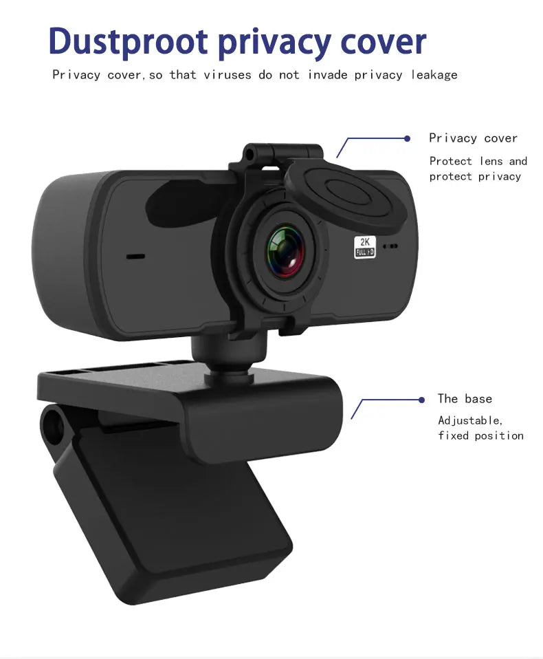 HD Autofocus Webcam With Privacy Cover