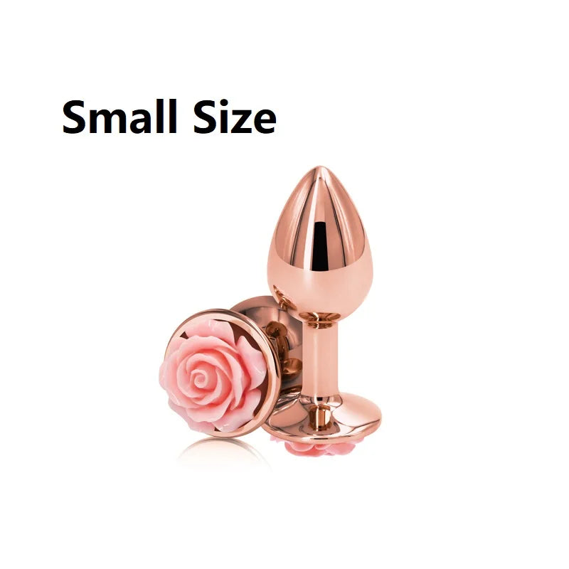 Crystal Heart Metal Plug Massager Set
