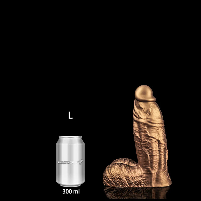 Vibrating Long Silicone Wand – L to 4XL Gold Edition