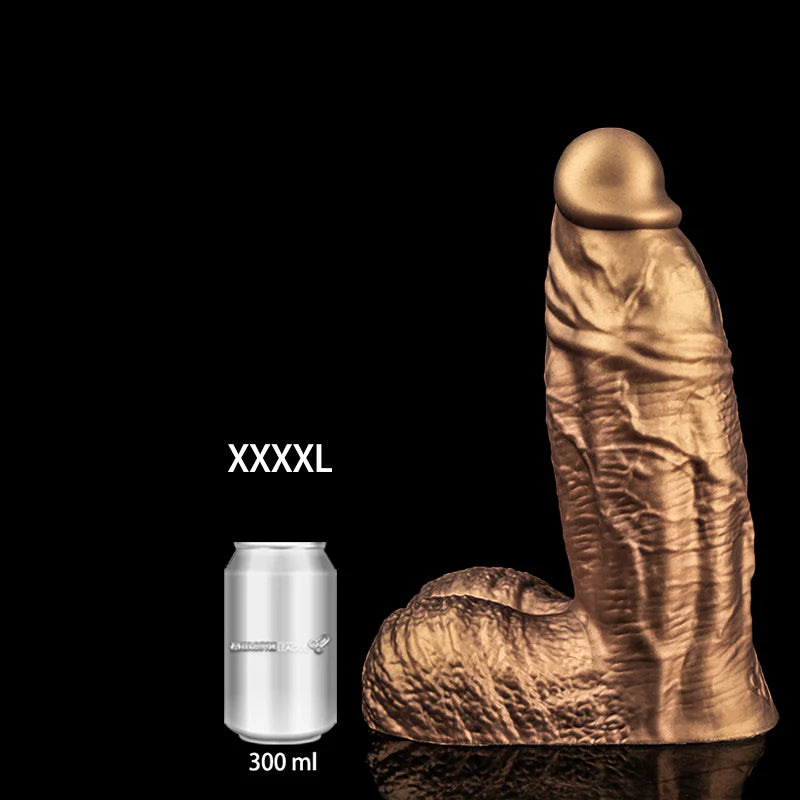 Vibrating Long Silicone Wand – L to 4XL Gold Edition