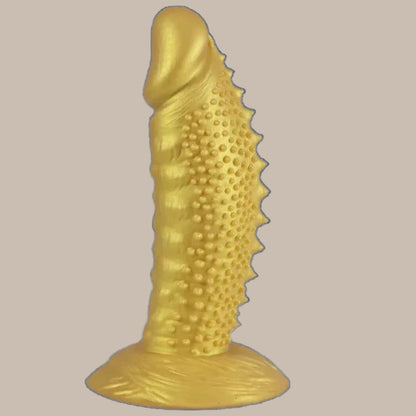 Golden Spiky Texture Dildo — 5 Sizes Anal and Vaginal