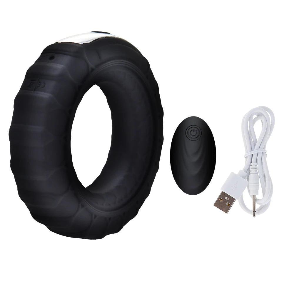 Penis trainer penis ring men delayed ejaculation sex toy USB rechargeable silicone vibrating penis ring adult sex toy for men