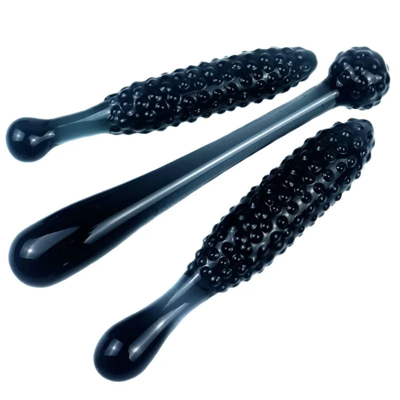 Black Crystal Glass Dildo for Men & Women