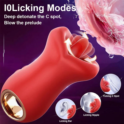Rose Mouth-Shaped Vibrator Clitoral
