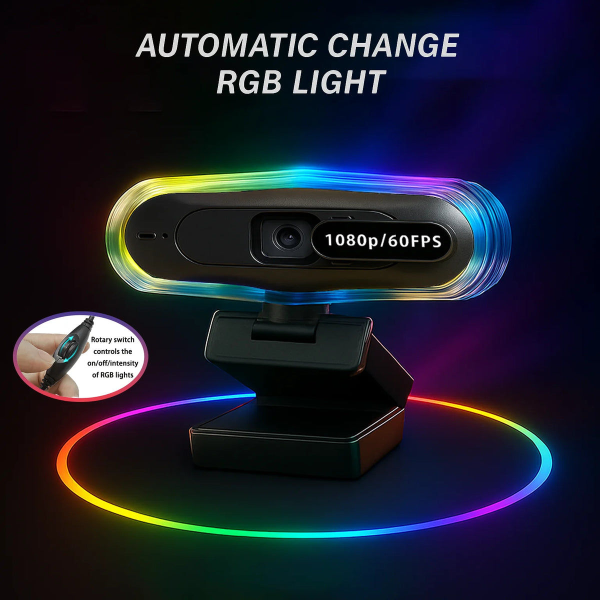 4k LED Light Autofocus Webcam