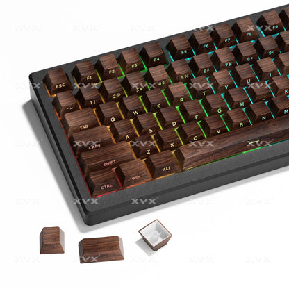 Wooden PBT Keycaps