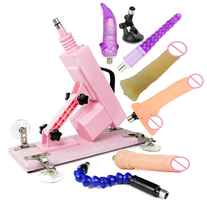 Quiet Auto Sex Machine with 3XLR Attachments