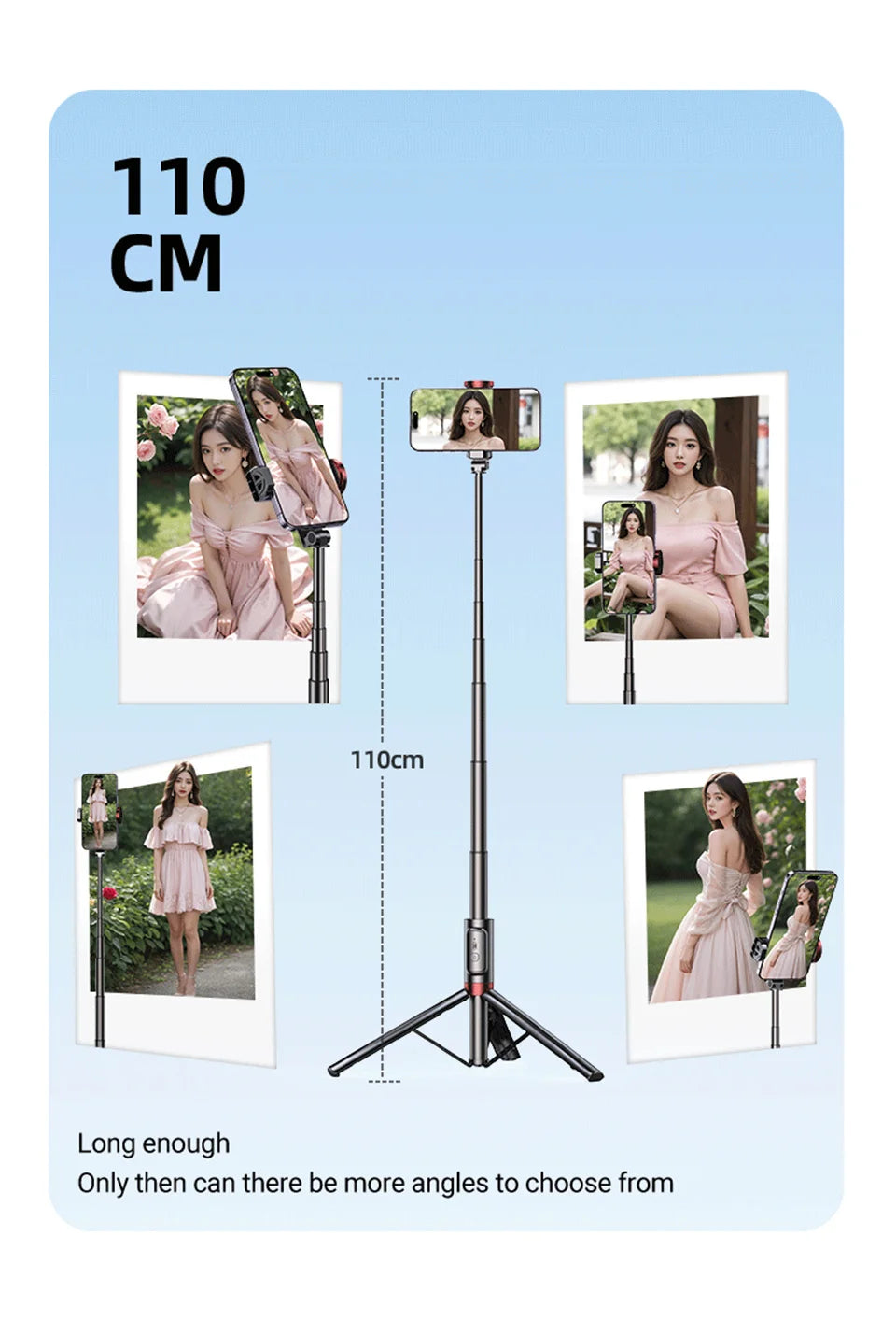 Foldable Selfie Stick With Tripod