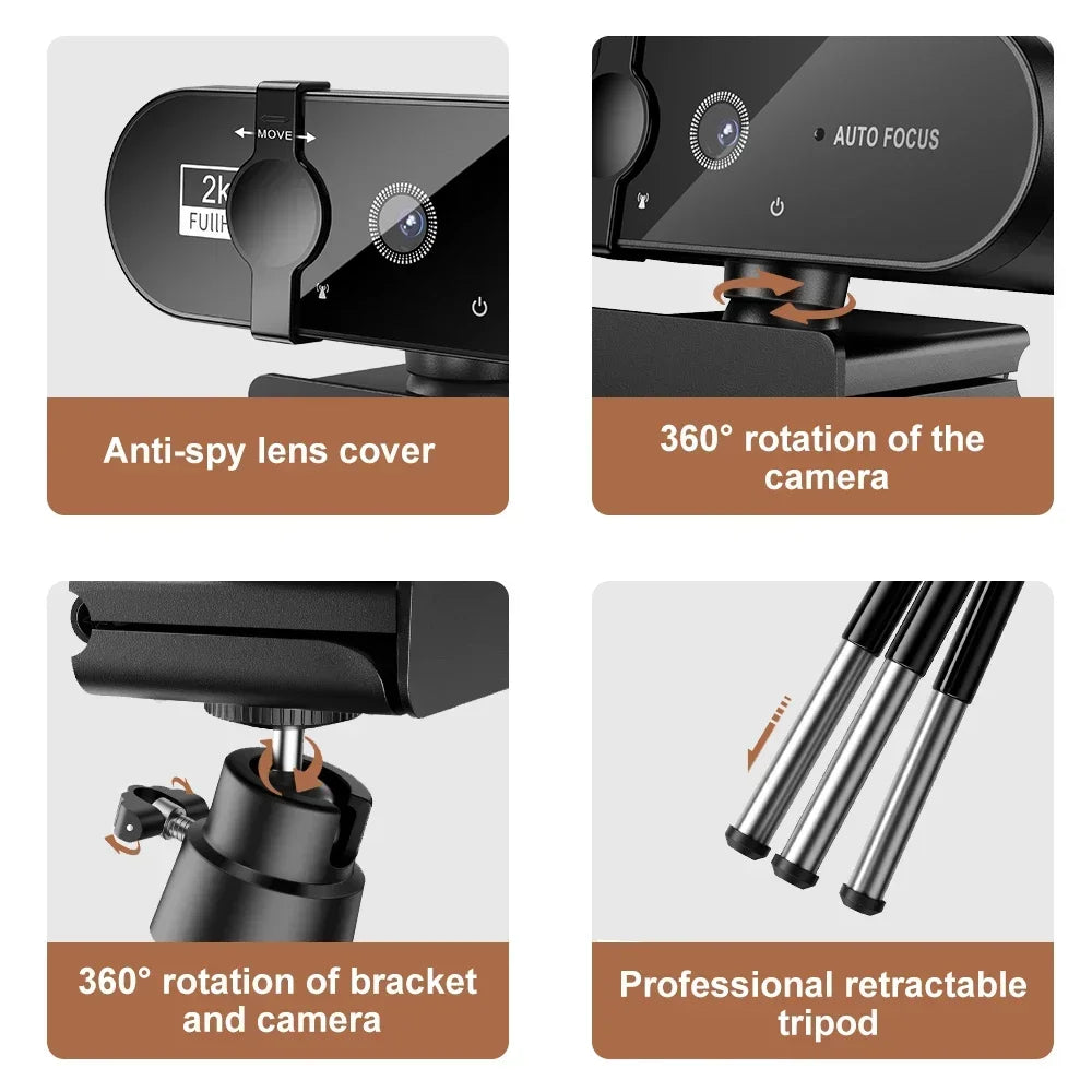 4K Webcamn With Mic & Auto Focus