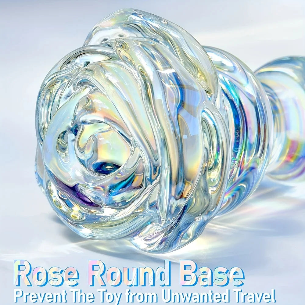 Premium Glass Rose Base Plug