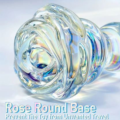 Premium Glass Rose Base Plug