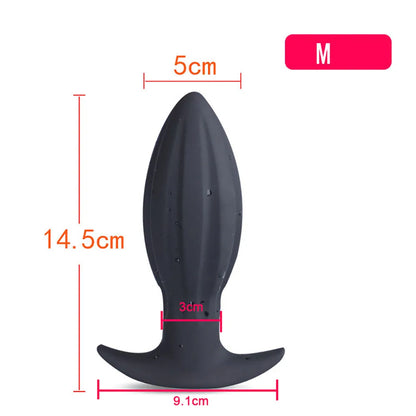 Huge Silicone Anal Plug — Progressive 5 Sizes S to XL