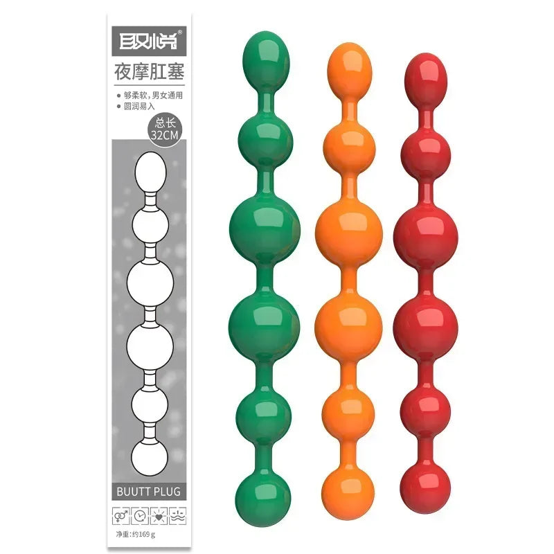 Anal Bead Sex Toy Female Male Homosexual Buttocks Bead Long Buttocks Bead Vagina Clit Pull Global Anal Stimulator Sex Toy.