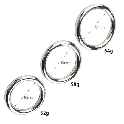 3Sizes Stainless Steel Metal Men'S Cock Ring Adult Sex Scrotum Binding Ejaculation Delay Device Glans Erection Sperm Locking Rin