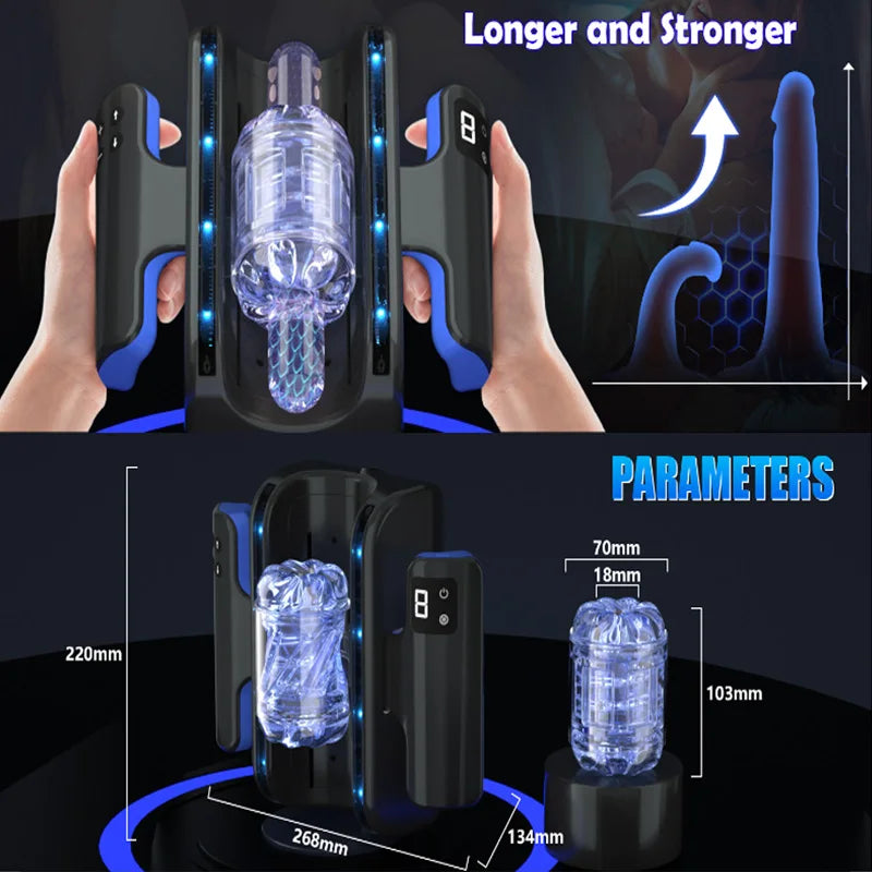 LCD Thrusting Stroker Machine with Phone Stand