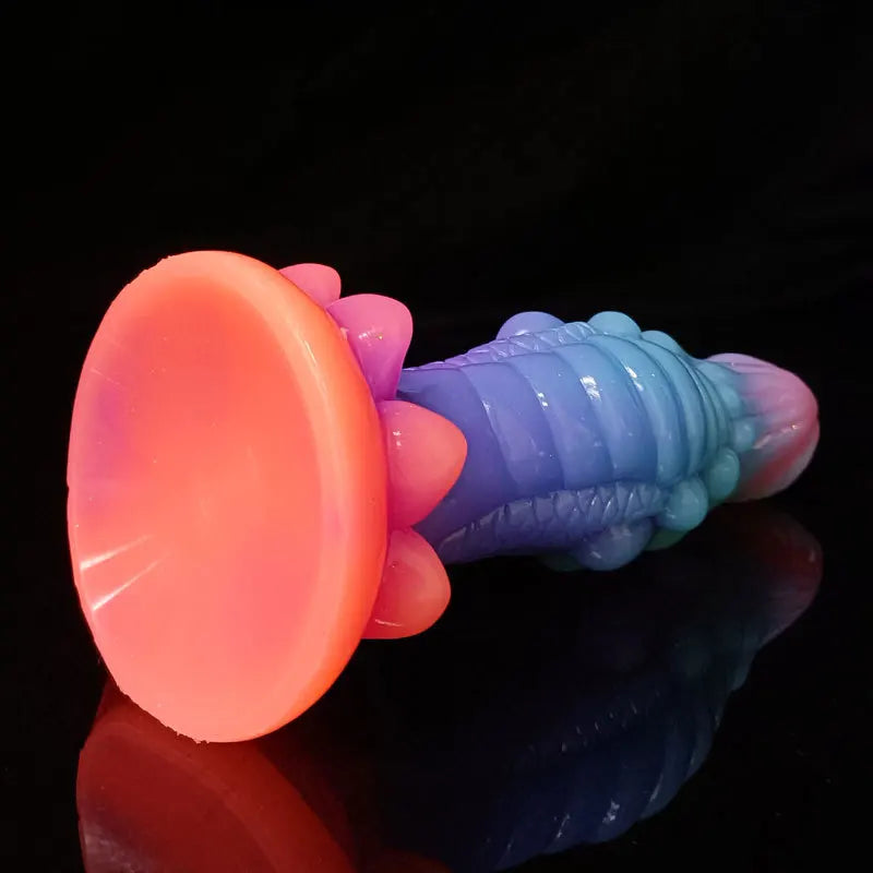 Luminous Monster Dildo — 22cm Glow Liquid Silicone
