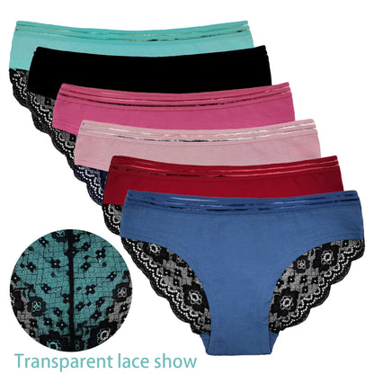 5 PCS/SET Women Panties Lace Underwear M-XL Sexy Low-rise Underpants Girls Bow Briefs Women Lingerie Ladies Panty