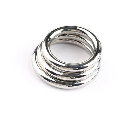 3Sizes Stainless Steel Metal Men'S Cock Ring Adult Sex Scrotum Binding Ejaculation Delay Device Glans Erection Sperm Locking Rin
