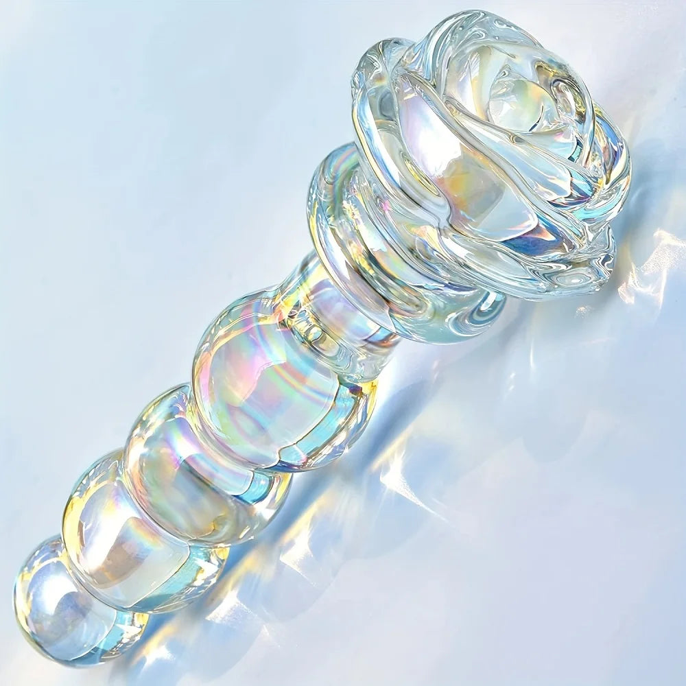 Premium Glass Rose Base Plug
