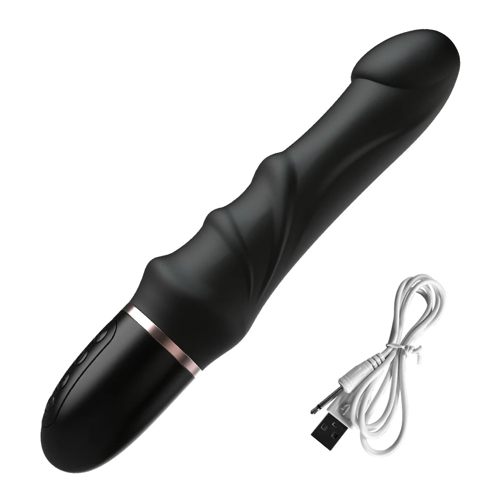 Powerful Silicone Thrusting Dildo Vibrator