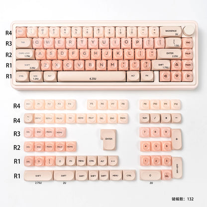 Stylish Beige Keyboard Keycaps