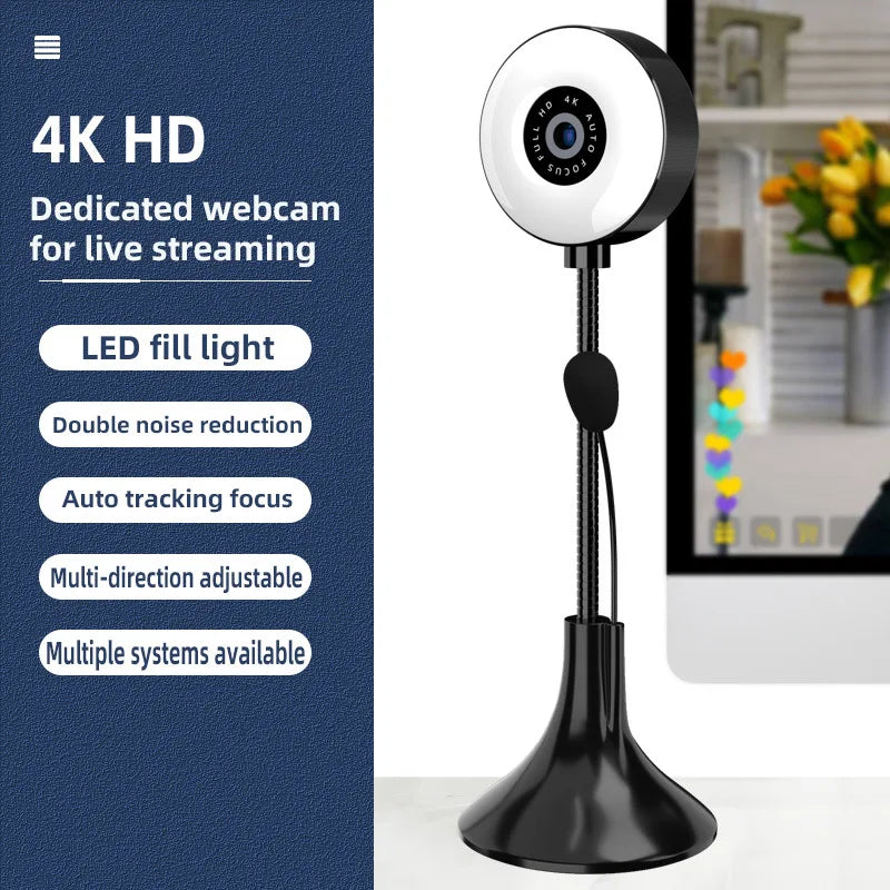 3-in-1 4K Webcam with Mic