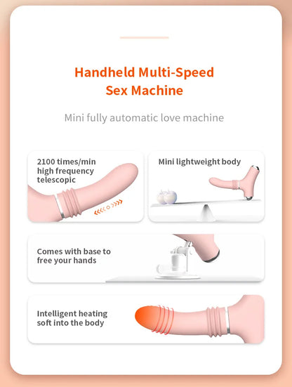 Powerful Sex Machine & Device, Heatable Thrusting Dildo for Women Men, Remote Control Vibrator G-Spot Anal Stimulator,Adult Toys